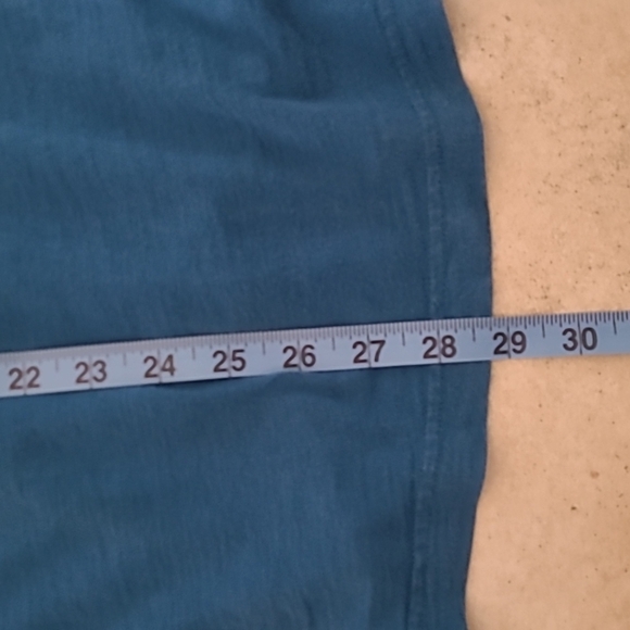 Merona Mens Blue/Green 4 Button Up Scoop Neck Short Sleeve Tshirt 100% Cotton LG - Picture 7 of 8